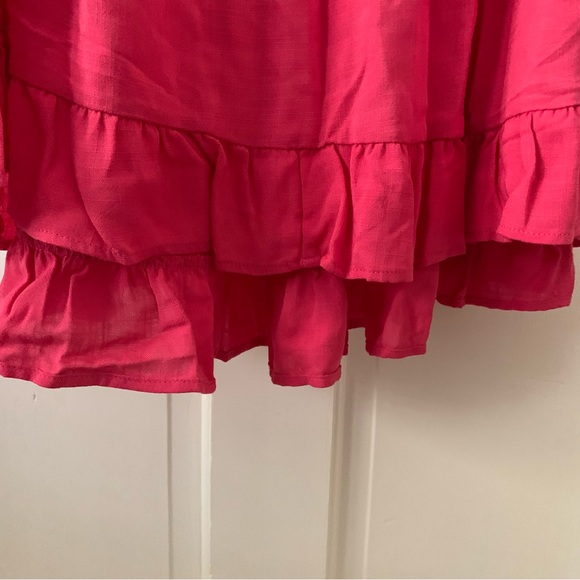 Pink Ruffled Maxi Dress • 1X • - Picture 7 of 8